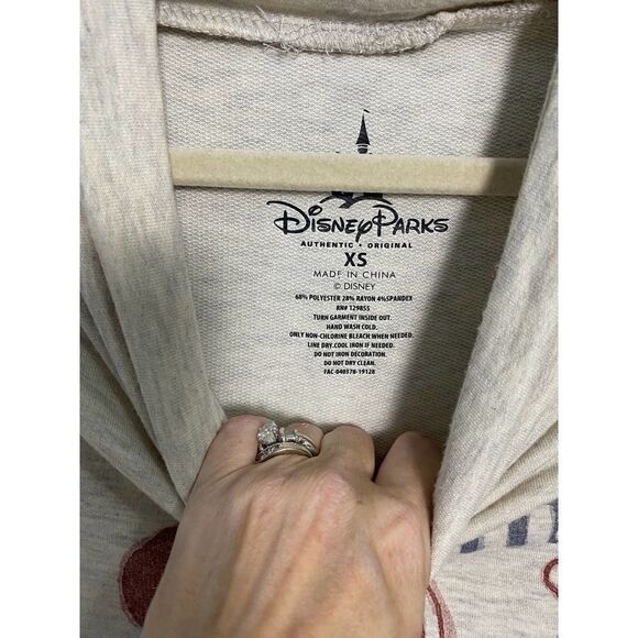 Disney Gray Mickey Mouse "The True Original" Pullover Cowl Neck Sweater XS - Picture 5 of 6